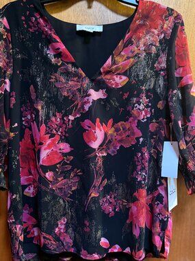 NWT Cece V Neck Women Blouse M